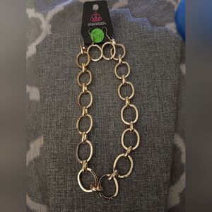 Paparazzi Gold Oval Link Necklace